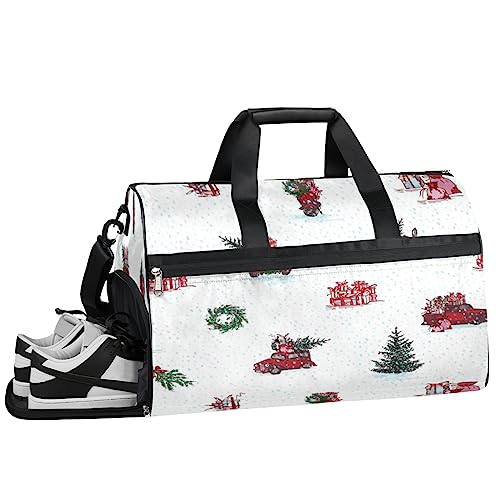Tavisto Winter Christmas Ultimate Waterproof Duffle Bag for Women - Stylish, Spacious, and Versatile Travel & Gym Companion, Winter Weihnachten, 19.7*9.9*13inch von Tavisto