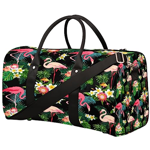 Tropische Flamingo Reisetasche, Weekender Taschen für Frauen Reisen, Turnbeutel, Handgepäck Taschen für Flugzeuge, Duffle Bag für Männer Reisen, Weekender Tasche, Tropischer Flamingo von Tavisto