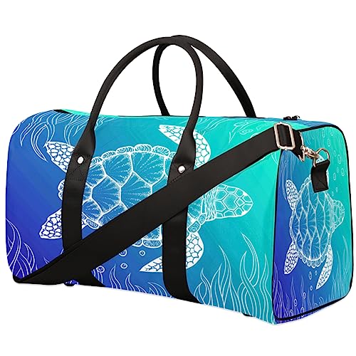 Turtle Reisetasche, Weekender Taschen f黵 Frauen Reisen, Turnbeutel, Handgep鋍k Taschen f黵 Flugzeuge, Duffle Bag f黵 M鋘ner Reisen, Weekender Tasche, Schildkr鰐e von Tavisto