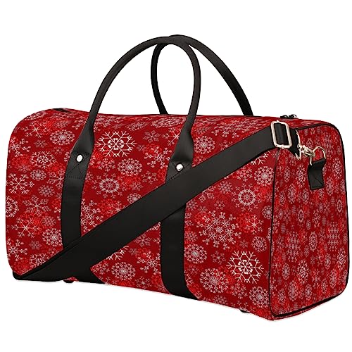 Weihnachten Schneeflocke Print Reisetasche, Weekender Taschen für Frauen Reisen, Turnbeutel, Handgepäck Taschen für Flugzeuge, Duffle Bag für Männer Reisen, Weekender Tasche, Reise Duffle Bag, von Tavisto