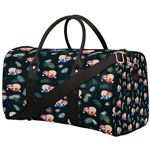 Weihnachts Faultier Reisetasche, Weekender Taschen für Frauen Reisen, Turnbeutel, Handgepäck Taschen für Flugzeuge, Duffle Bag für Männer Reisen, Weekender Tasche von Tavisto