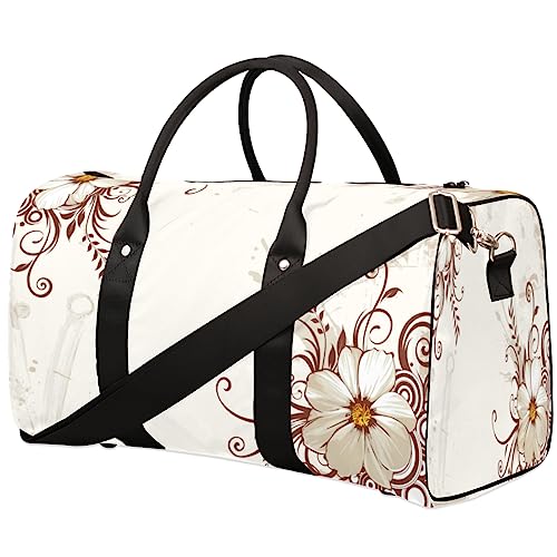 Wildflowers Reisetasche, Weekender Taschen f黵 Frauen Reisen, Turnbeutel, Handgep鋍k Taschen f黵 Flugzeuge, Duffle Bag f黵 M鋘ner Reisen, Weekender Tasche, Wildblumen von Tavisto