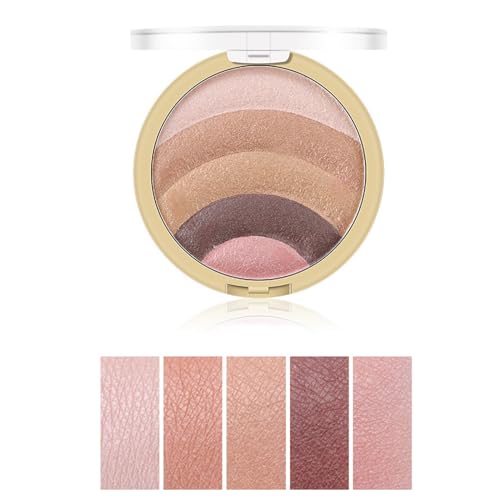 Tawagic 5 Lidschattenpalette Contouring und Highlighter, Lidschatten Wasserdicht Langlebig, Mehrfarbig Eyeshadow Palette von Tawagic