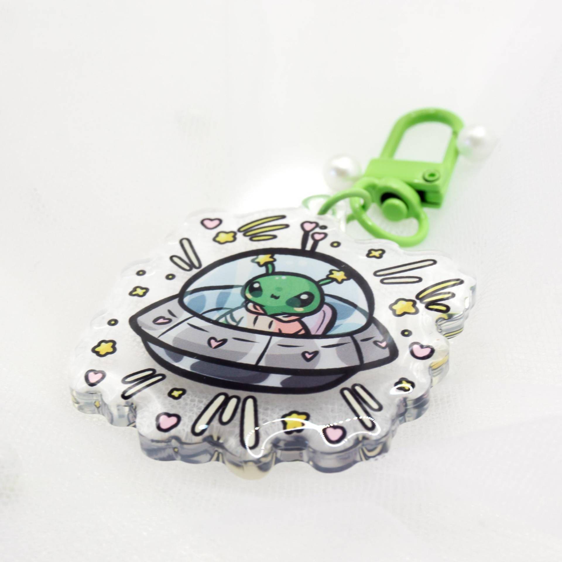 Kawaii Alien Schlüsselanhänger | Ufo Space Cute Keyring Keychain Keycharm Vorp Meme von Tawwyteatime