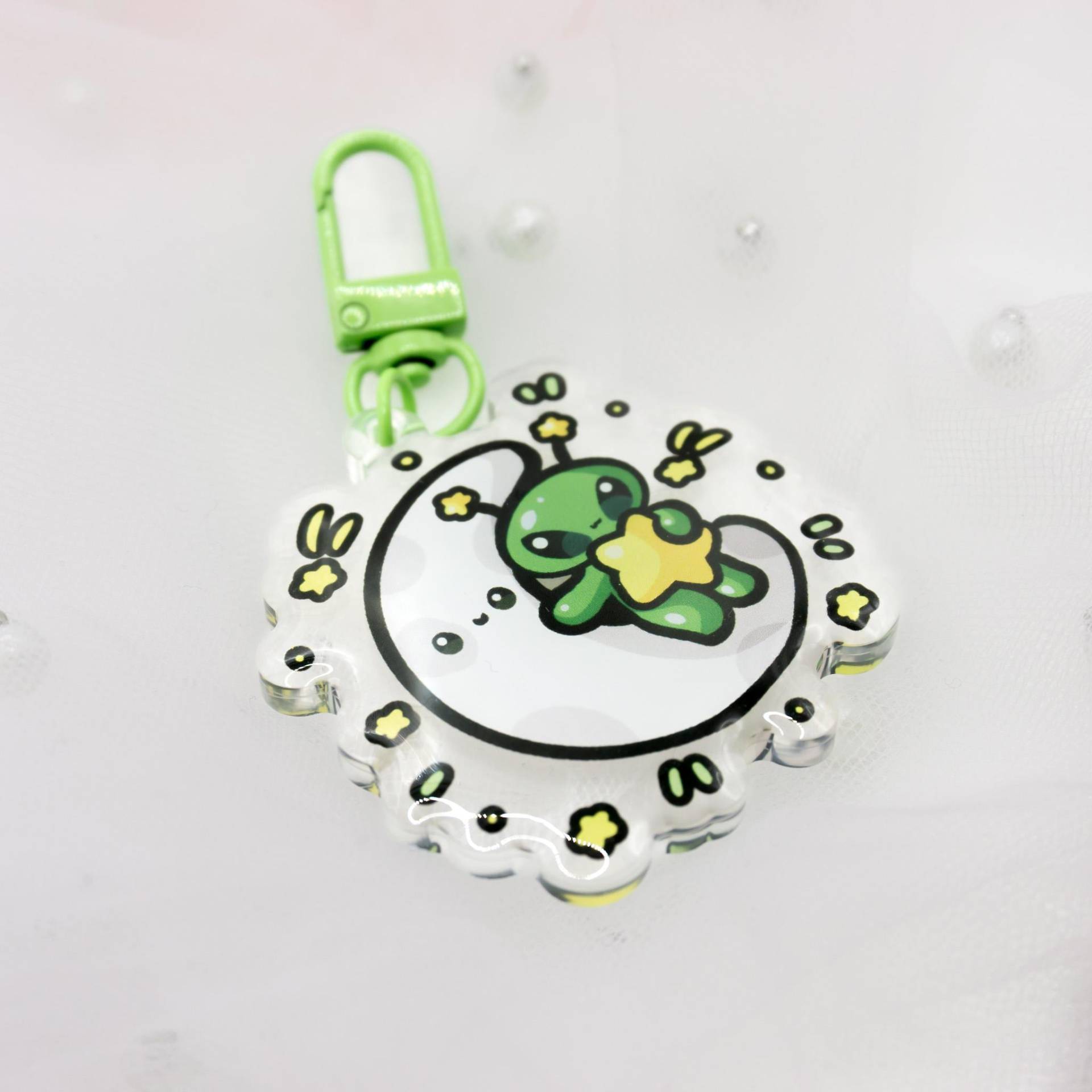 Kawaii Alien Schlüsselanhänger | Ufo Space Cute Keyring Keychain Keycharm Vorp Meme von Tawwyteatime