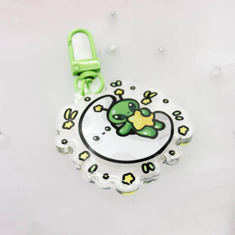 Kawaii Alien Schlüsselanhänger | Ufo Space Cute Keyring Keychain Keycharm Vorp Meme von Tawwyteatime