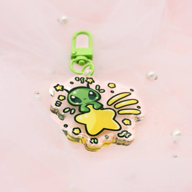 Kawaii Alien Schlüsselanhänger | Ufo Space Cute Keyring Keychain Keycharm Vorp Meme von Tawwyteatime