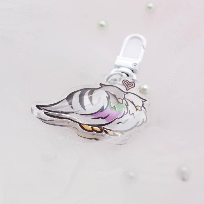 Kawaii Taube Duo Schlüsselanhänger | Tauben Pigeon Cute Tier Keychain Birb Borb von Tawwyteatime