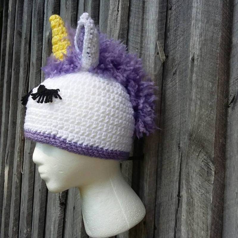 Einhorn Inspiriert Häkelmütze von TaylorBugCrafts