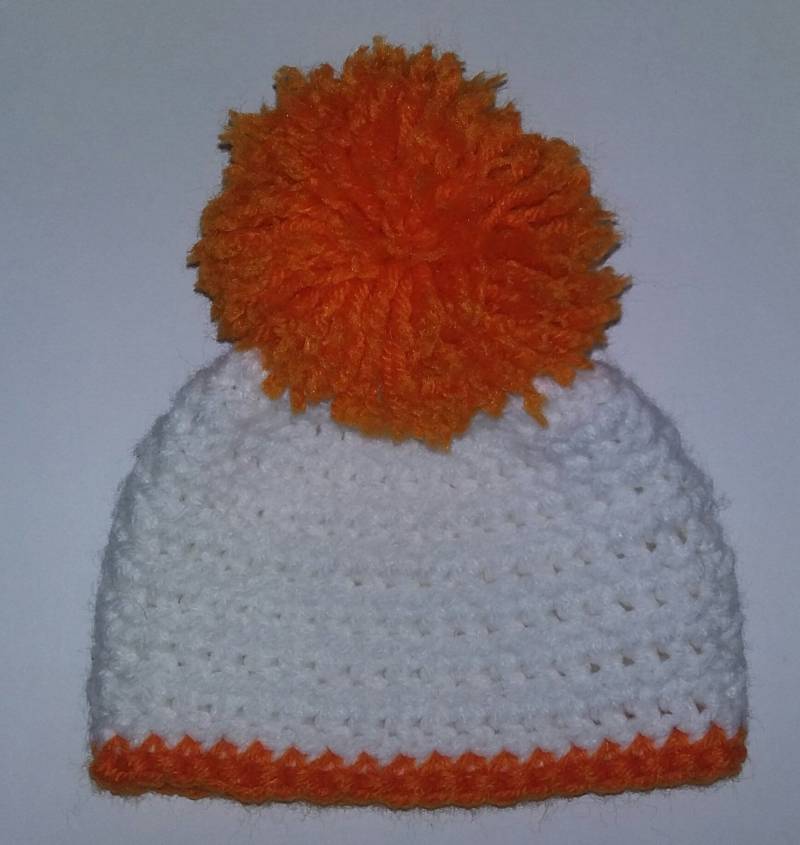 Orange Und Weiß Tennessee Inspiriert Häkelmütze von TaylorBugCrafts
