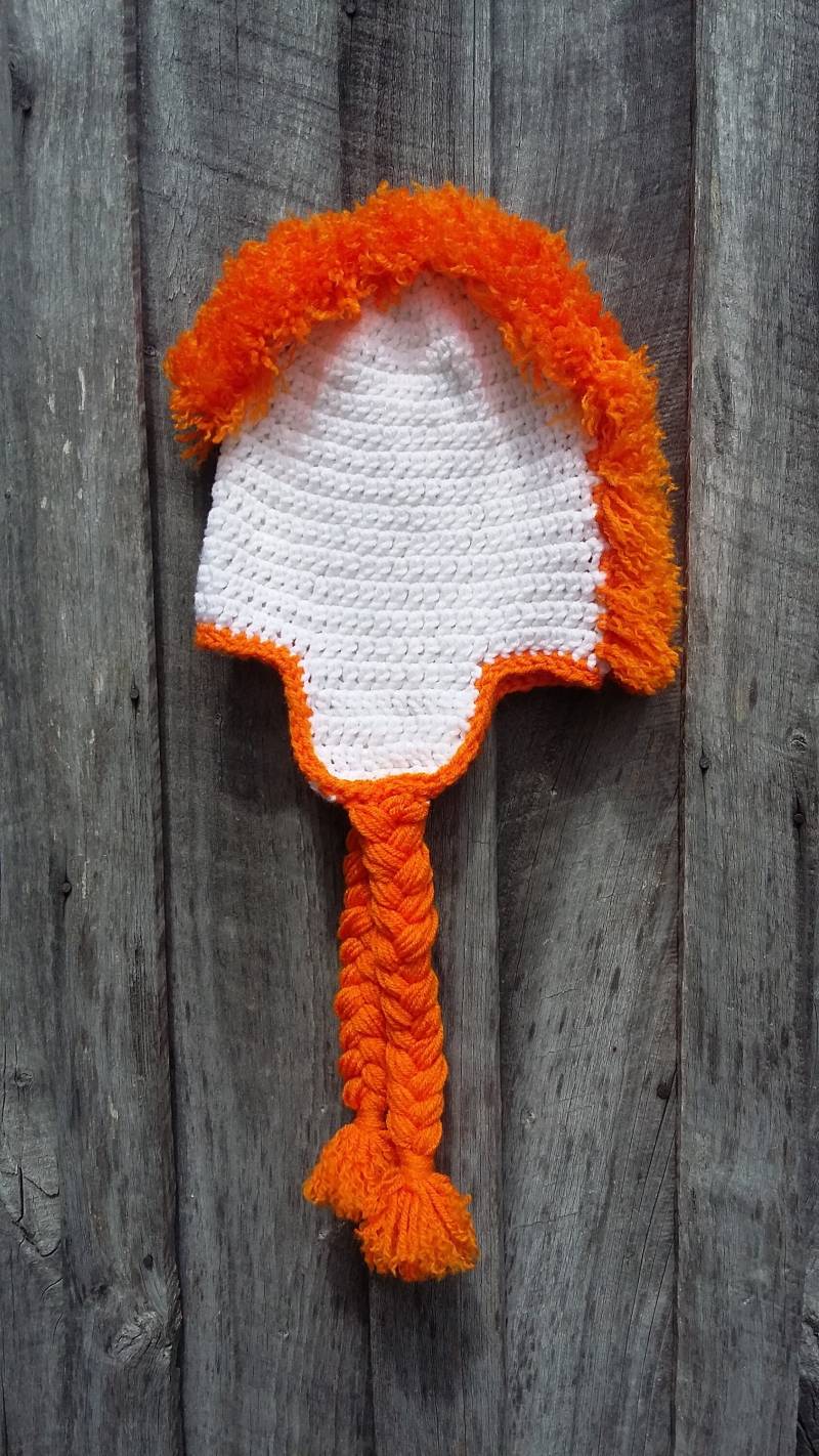 Orange Und Weiß Tennessee Inspiriert Mohawk Häkelmütze von TaylorBugCrafts
