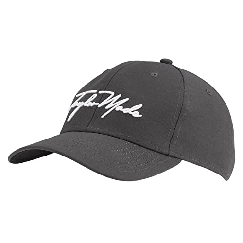 TaylorMade Herren TM23 Script Seeker Golf Cap Baseballkappe, Charcoal, Einheitsgröße von TaylorMade