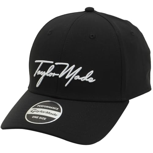 TaylorMade Herren Tm23 Script Seeker Golfkappe Baseballkappe, Schwarz, Einheitsgröße von TaylorMade