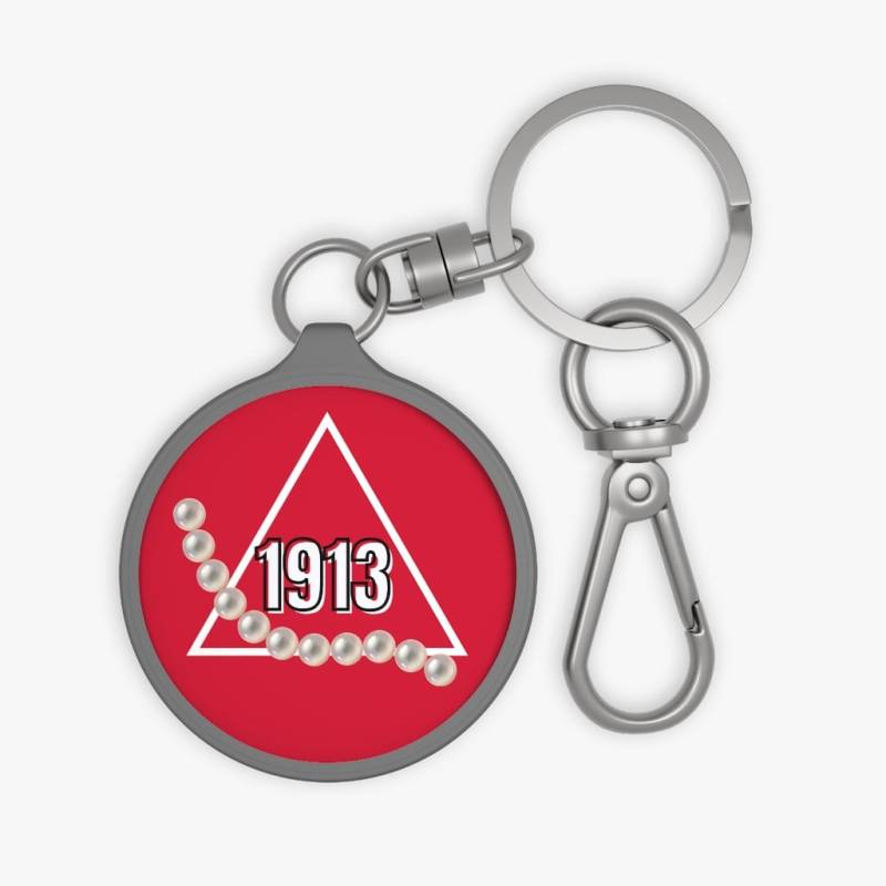 Dreieck-Signatur-Theta-Schlüsselring-Tag, Delta-Sigma-Theta-Schlüsselanhänger, Delta-Sigma-Theta-Zubehör von TaylorRainDesign