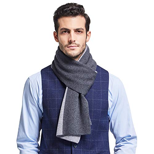 Taylormia Schal Herren 100% Merinowolle Premium Warm und Weiche Winterschal (Grau 9276) von Taylormia