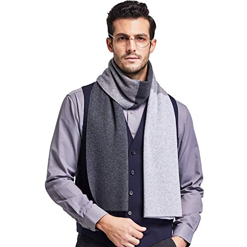 Taylormia Schal Herren 100% Merinowolle Premium Warm und Weiche Winterschal (Grau 9277) von Taylormia