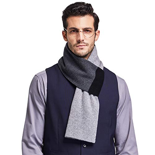 Taylormia Schal Herren 100% Merinowolle Premium Warm und Weiche Winterschal (Schwarz 9277) von Taylormia