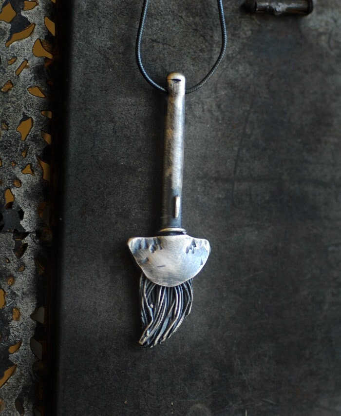 Pinsel Halskette Handgemachter Schmuck Aus 925 Silber von TaylorsEclectic