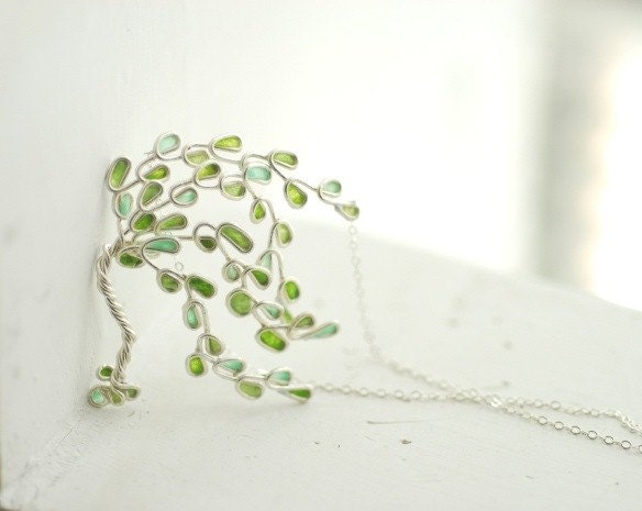 sterling Silber Willow Tree Halskette, Jahrestag Papiergeschenk von TaylorsEclectic