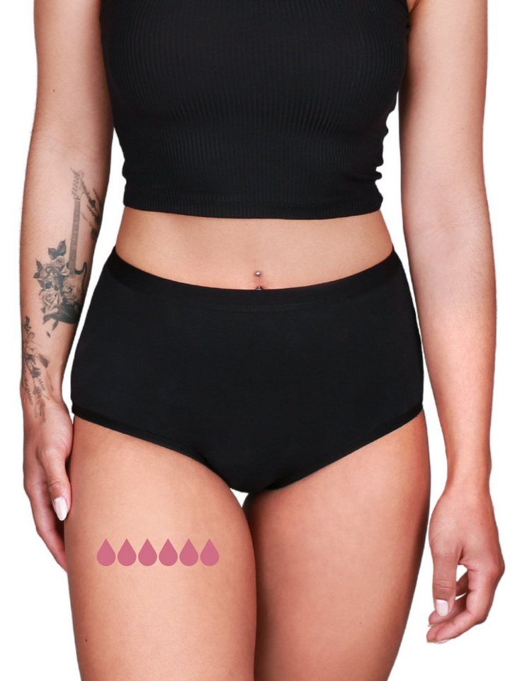 Taynie Periodenslip Comfort bamboo ultra - Saugstarke High-Waist Periodenunterwäsche (1-St., 1er-Pack) Ultra Dry Technologie & Bambus-Viskose – weich, atmungsaktiv & sicher von Taynie