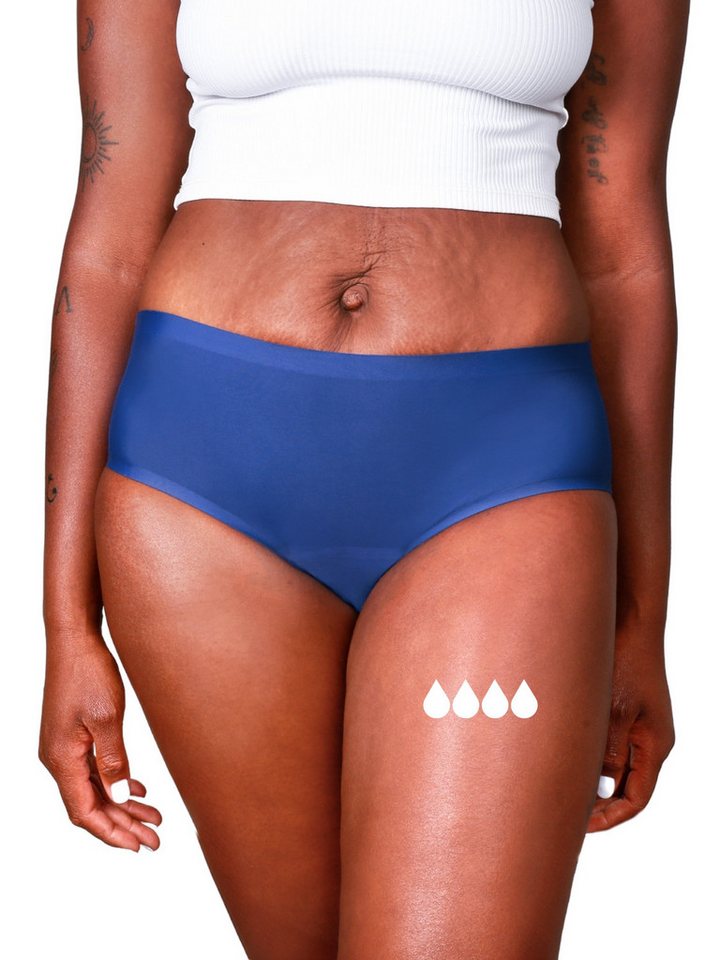 Taynie Periodenslip Seamless - Nahtlose Periodenunterwäsche leichte Blutung - Damen (1-St., 1er-Pack) Nahtlose Periodenunterwäsche / Periodenslip aus Bio Baumwolle von Taynie