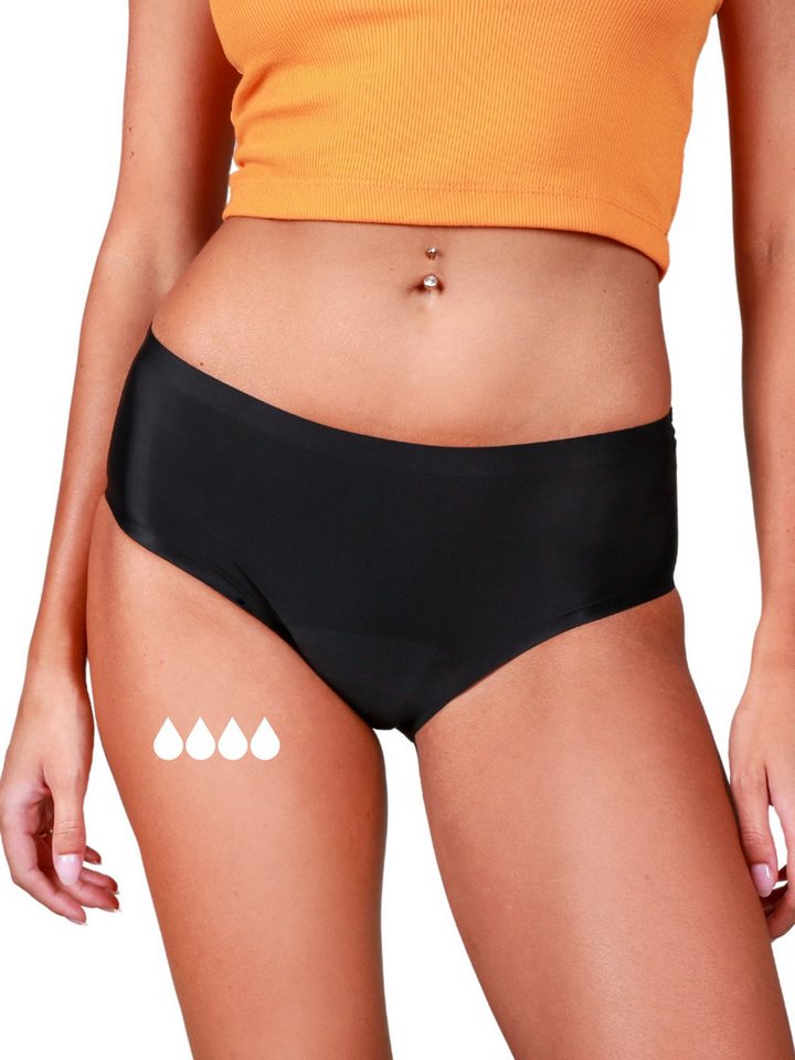 Taynie Periodenslip Seamless - Nahtlose Periodenunterwäsche leichte Blutung - Damen (1-St., 1er-Pack) Nahtlose Periodenunterwäsche / Periodenslip aus Bio Baumwolle von Taynie