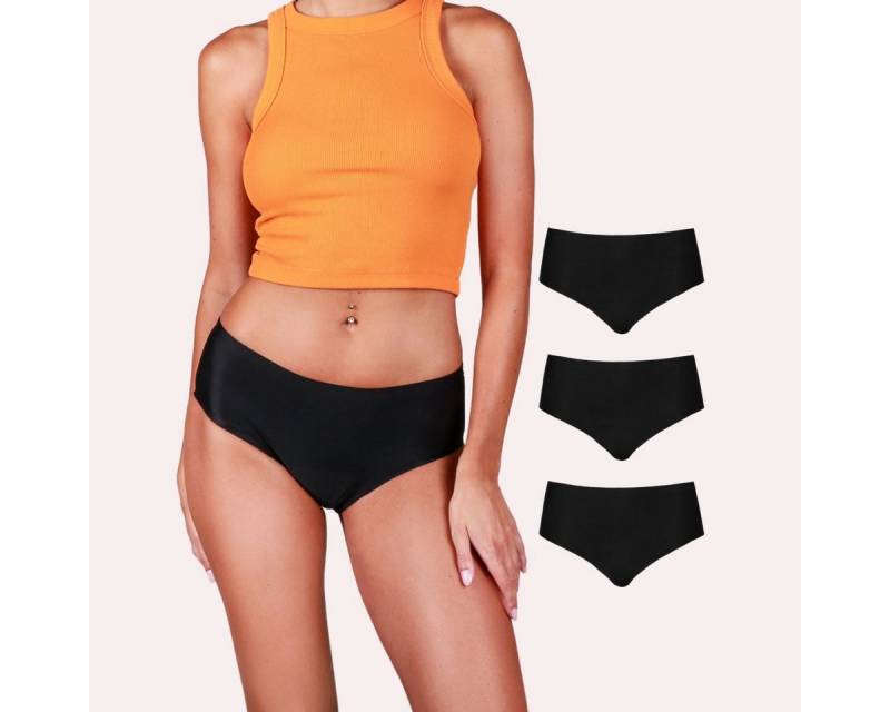 Taynie Periodenslip Seamless - Nahtlose Periodenunterwäsche leichte Blutung - Damen (Spar-Set, 3-St., 3er-Pack) Nahtlose Periodenunterwäsche / Periodenslip aus Bio Baumwolle von Taynie