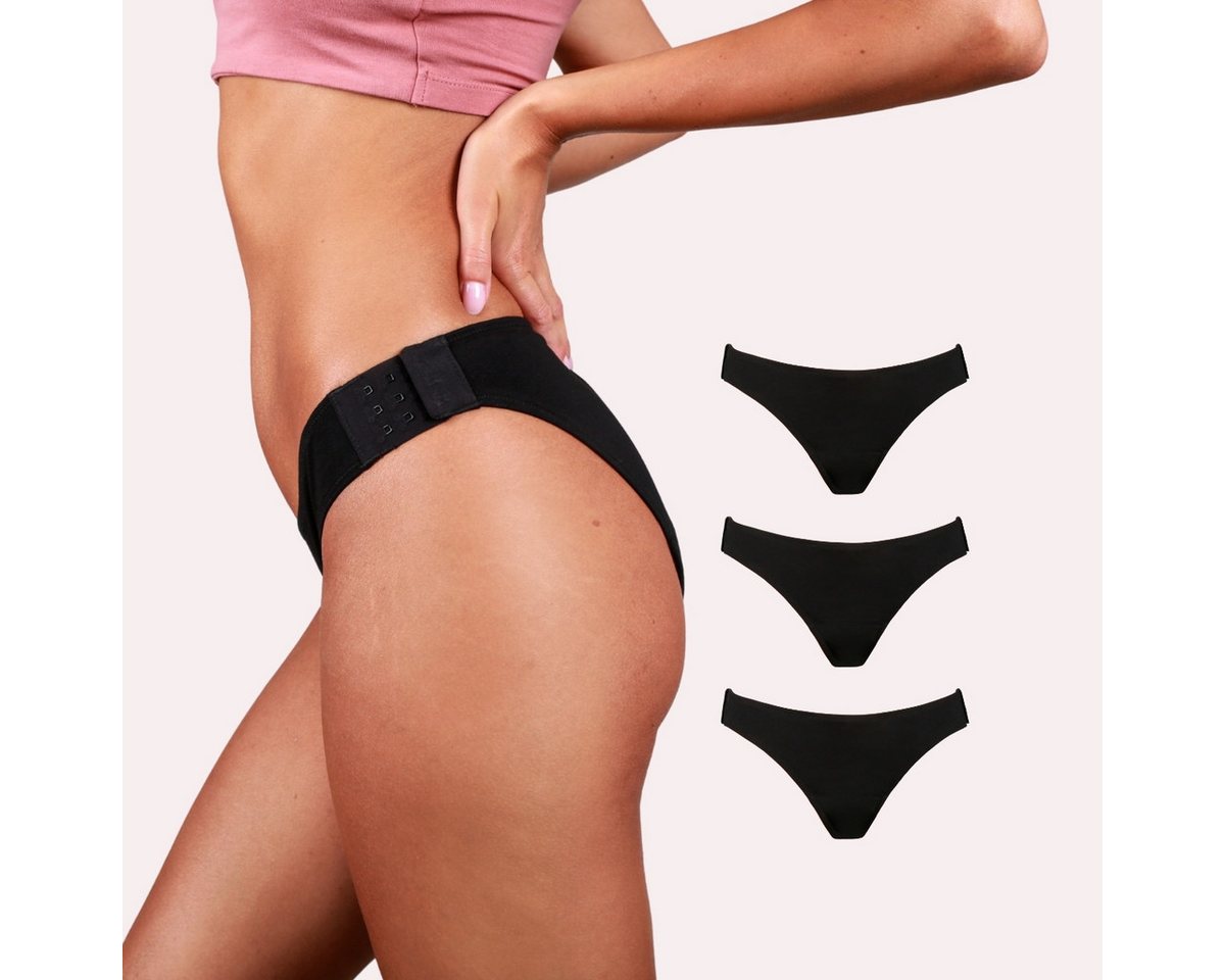 Taynie Periodenslip Swift extra stark - Periodenunterwäsche starke Blutung - Damen (Spar-Set, 3-St., 3er-Pack) Periodenunterwäsche / Periodenslip mit seitlichem Haken Verschluss von Taynie