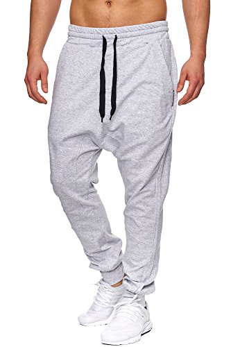 Tazzio Herren Jogginghose im Haremstil P-501, S, Grau von Tazzio