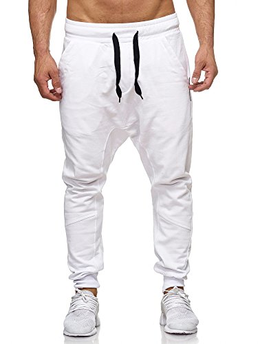 Tazzio Herren Jogginghose im Haremstil P-501, S, Weiß von Tazzio