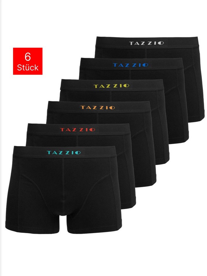 Tazzio Boxershorts 6er Pack BS1005 (Packung, 6-St) mit Logoschriftzug am Bund von Tazzio