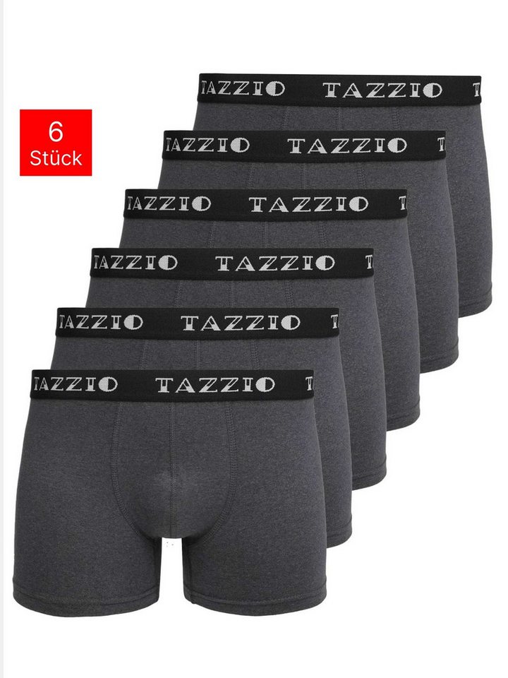 Tazzio Boxershorts 6er Pack BS1010 (Packung, 6-St) mit Logoschriftzug am Bund von Tazzio
