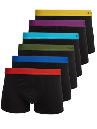Tazzio Boxershorts 6er Pack Herren Unterwäsche Unterhosen Männer Retroshorts BS1001 (Mix, M) von Tazzio