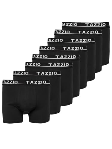 Tazzio Boxershorts Men Herren 8er Pack Unterwäsche Unterhosen Männer Retroshorts (DE/NL/SE/PL, Alphanumerisch, 3XL, Regular, Regular, Schwarz (8er Set)) von Tazzio