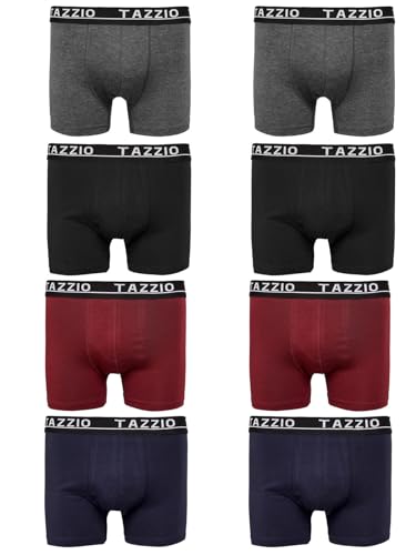 Tazzio Boxershorts Men Herren 8er Pack Unterwäsche Unterhosen Männer Retroshorts (DE/NL/SE/PL, Alphanumerisch, 4XL, Regular, Regular, Mix Farben (8er Set)) von Tazzio