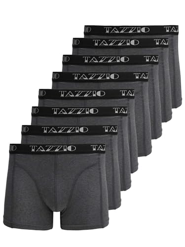 Tazzio Boxershorts Men Herren 8er Pack Unterwäsche Unterhosen Männer Retroshorts (DE/NL/SE/PL, Alphanumerisch, XL, Regular, Regular, Anthrazit (8er Set)) von Tazzio
