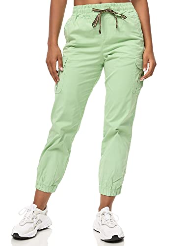 Tazzio Cargo Hose Damen Cargohose Regular Fit F600 (S, Grün) von Tazzio