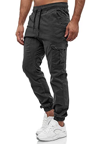 Tazzio Cargohose Herren Cargo Hose Jogger Chino Regular Fit Jeans M610 Anthrazit S von Tazzio