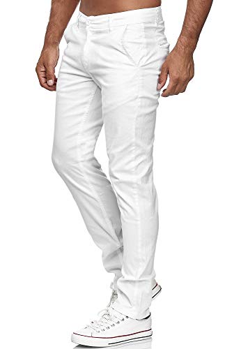 Tazzio Chino Herren Slim Fit Chinohose Designer Hose Stoffhose Herrenhose Ecru Stretch M530-6 von Tazzio