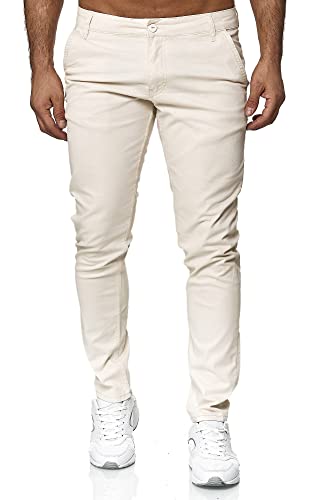 Tazzio Herren Chino 19530 – Slim Fit Stretch Chino Hose mit Baumwollmischung – Designer Freizeithose, Ganzjährig, Komfortabel 36W/30L, Ecru von Tazzio