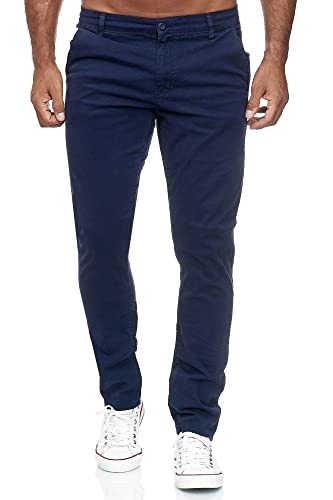 Tazzio Herren Chino 19530 – Slim Fit Stretch Chino Hose mit Baumwollmischung – Designer Freizeithose, Ganzjährig, Komfortabel 40W/34L, Navyblau von Tazzio