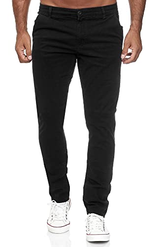 Tazzio Herren Chino 19530 – Slim Fit Stretch Chino Hose mit Baumwollmischung – Designer Freizeithose, Ganzjährig, Komfortabel 32W/30L, Schwarz von Tazzio