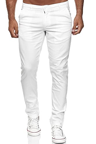 Tazzio Herren Chino 19530 – Slim Fit Stretch Chino Hose mit Baumwollmischung – Designer Freizeithose, Ganzjährig, Komfortabel 38W/30L, Weiß von Tazzio