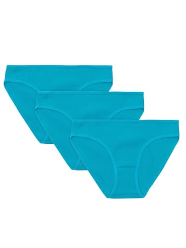 Tazzio Slip 3er-Pack Damen Unterhosen Slips Unterwäsche Set F941 (Türkis, S) von Tazzio