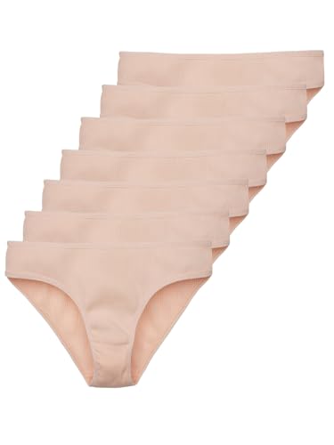 Tazzio Damen Slip 7er-Pack Unterhosen Slips Unterwäsche Pantys Mehrpack Schlüpfer Baumwolle Set F901 (Pink, M) von Tazzio