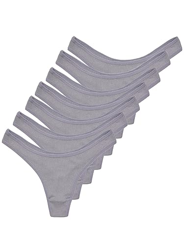 Tazzio Damen Slip 7er-Pack Unterhosen Slips Unterwäsche Pantys Mehrpack Schlüpfer Baumwolle Set F902 (Anthrazit, S) von Tazzio