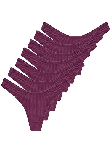 Tazzio Damen Slip 7er-Pack Unterhosen Slips Unterwäsche Pantys Mehrpack Schlüpfer Baumwolle Set F902 (Lila, L) von Tazzio