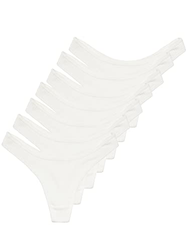 Tazzio Damen Slip 7er-Pack Unterhosen Slips Unterwäsche Pantys Mehrpack Schlüpfer Baumwolle Set F902 (Weiß, XS) von Tazzio