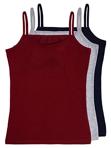 Tazzio Damen Unterhemd 3er-Pack Unterhemden Spaghetti Shirt Top Unterwäsche Mehrpack Baumwolle Set F906 (Mix Farben, XXL) von Tazzio