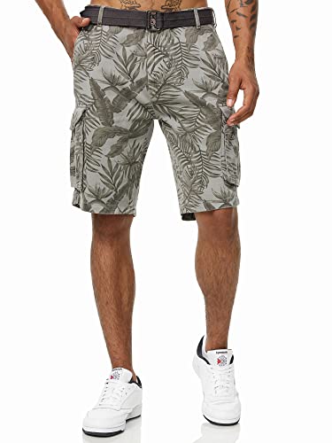 Tazzio Herren Cargo Shorts Cargoshorts inkl. abnehmbarem Gürtel A201 (Anthrazit, W30) von Tazzio